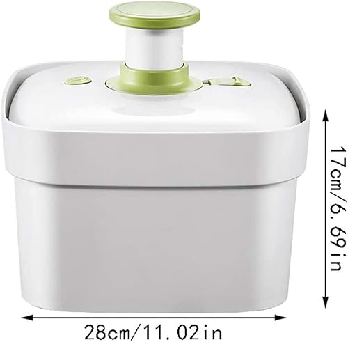 Miniatura 2 de Ensalada manual spinner 7 litros, cesta para deshidratar verduras Lavadora de verduras de cocina con botón de parada rápida - para eliminar el