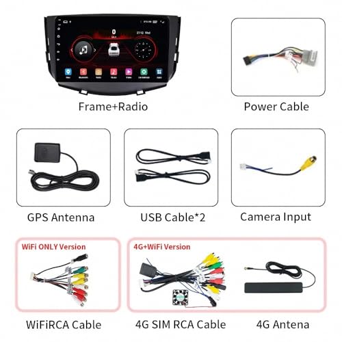 Radio coche 2 DIN con pantalla táctil y Mirror Link para Lifan X60 7