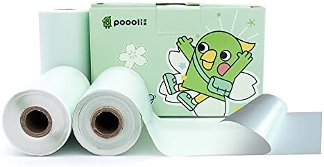 Sticker Paper for Thermal Pocket Printer-3 Rolls Mint Green Sticker Printer Paper
