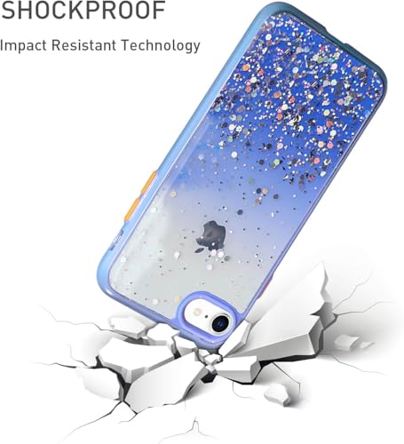 Image of VONZEE Case Compatible with iPhone 7 & iPhone 8 (4.7 inch), Non Moving Glitter Cover for Girls & Women Soft TPU Shockproof Anti Scratch Drop Protection Cover (Purple)