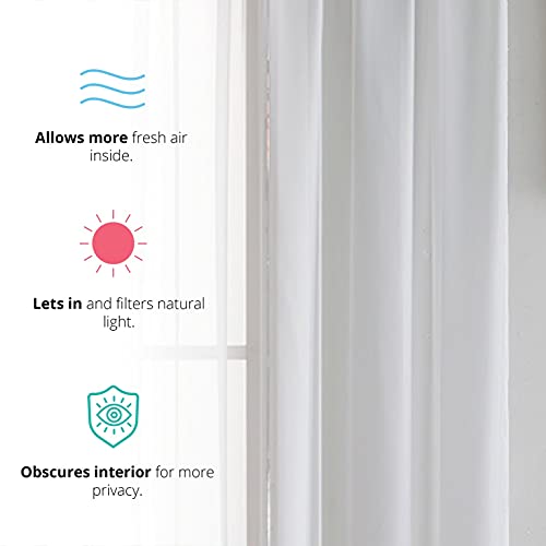 Hlc.me Silver Grey Sheer Voile Window Treatment Rod Pocket Curtain Panels For Kitchen, Bedroom And Living Room (54 X 95 Inches Long, Set Of 2) #TOP2