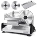 Elektrischer Allesschneider Edelstahl-DC motor 200Watt-Verstellbare Küchenmaschine 0 bis 15mm - 2 Klingen - Wurstschneidemaschine - Brotschneidemaschine, Schinkenschneider