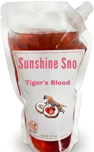 Sunshine Sno Organic Snow Cone Syrup Tiger's Blood- 18oz