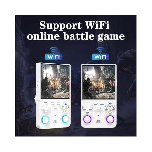 gamesoul R36 Ultra Retro Handheld Game Console, 4.0 Inch IPS Screen, 64G Storage, 20000+ Games, 3000mAh Rechargeable, Linux, Blue 5 4136VA+EAML