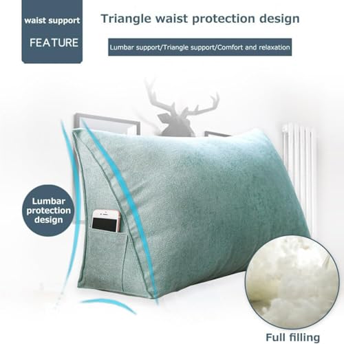 YOCOVER Almofadas triangulares para as costas de sofá, almofadas de cabeceira de sofá, almofadas de