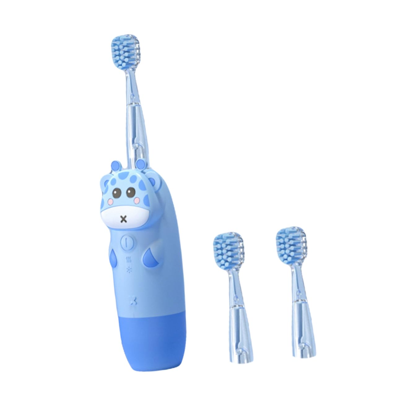 Cepillo de Dientes Eléctrico Frecuencia Ajustable y Resistente al Agua Material Silicona y Pc, Juego de 1 Set para Niños Adecuado para Bebés y Niños