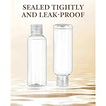 8 Pack 3.4 oz (100 ml) Plastic Travel Bottles for Toiletries, TSA Approved Leak Proof Small Clear Bottles with Labels - Image 5