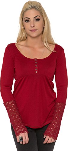 Metal Mulisha Junior's Rollin Long Sleeve Henley Top