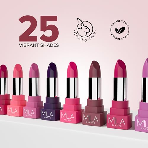 Image of MILA BEAUTE Matte Lipstick | Highly Pigmented & Lightweight Formula | Matte Finish | Gives Full Coverage | Shade -
