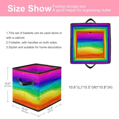 Boîte de rangement pliable tissu cube pour placard et maison - 3