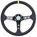 Produktbild Carparts-Online 39710 Rennsport Lenkrad geschüsselt TYP 6 Echt Leder Schwarz 350mm für Momo Sparco