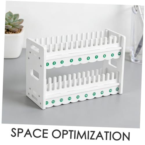 Soporte para 2 teléfonos jojofuny blanco con compartimentos 4
