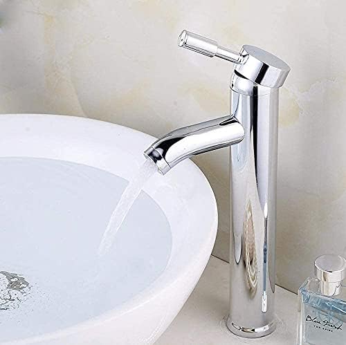 LUOFDCLDDD Water-Tap Bathroom Sink Tap Kitchen Sink Tap Stainless Steel Basin Faucet Polished Deck Mounted Bath Faucet Single Handle Hole Sink Mixer Water Tap Kitchen Faucet/Heighten