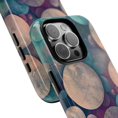Coque iPhone 16 Pro rigide brillante protection motif géométrique