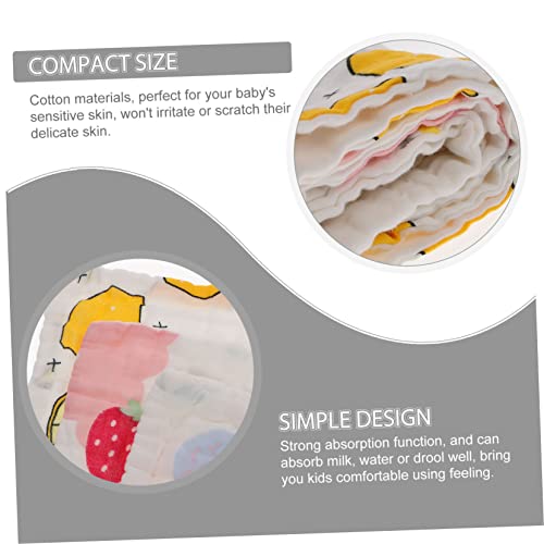 Beaupretty 3Pcs Cotton Towels Multi Functional Face Burp Sweat Towels for Newborns Soft Absorbent for Sensitive Skin for Drool and Care3