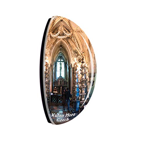Imán de nevera de cristal 3D Sedlec Ossuary Kutna Hora miniatura 2