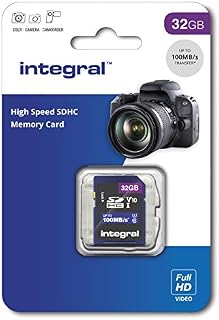 Integral 32GB SD Card High Speed Memory SDHC Up To 100MB/S V10 UHS U1
