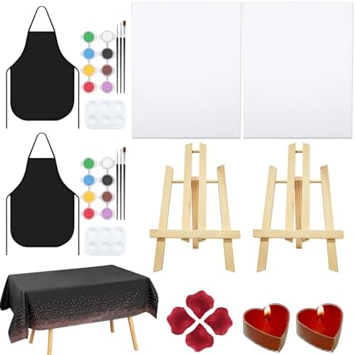 Nuberlic 2 Pack Couples Sip and Paint Blank Canvases Kits for Two...