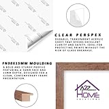 A2Z Home Solutions® Wall Photo Frame Rustic 70x90 cm Frame With 80x60 cm Mount Picture Poster Print With Clear HD Perspex 30x15 MM Moulding Mounting Hooks MDF Backboard - Image 4