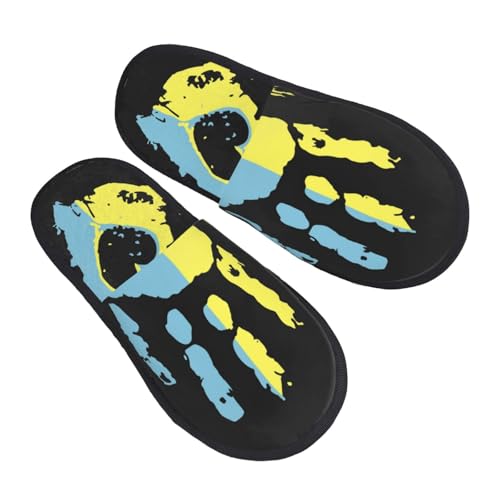 Down Syndrome Awareness Hand Women'S Men'S Furry Slippers Non-Slip House Indooor Slippers Plush
