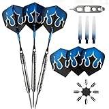 Viper Shot King 80% Tungsten Steel Tip Dart Set with Case, Blue, 24 Grams