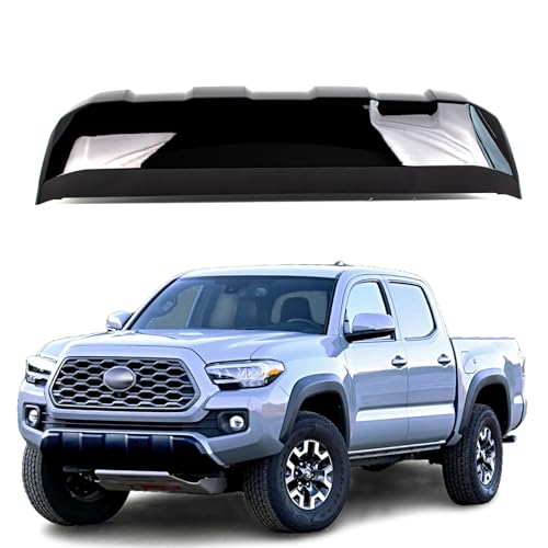 Image of Front Bumper Lower Valance Panel Skid Plate Black Compatible with 2016-2023 Toyota Tacoma - Replaces Part 53911-04210 TO1095205 (Gloss Black)