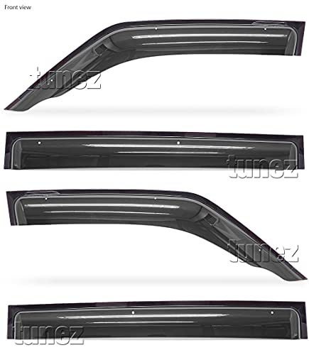 tunez® Regenschutz Fenster Tür Visier Wetterschutz Wetterschutz Windabweiser Kompatibel mit Mitsubishi Shogun Pajero NS NT NW NX Baujahr 2006-2021