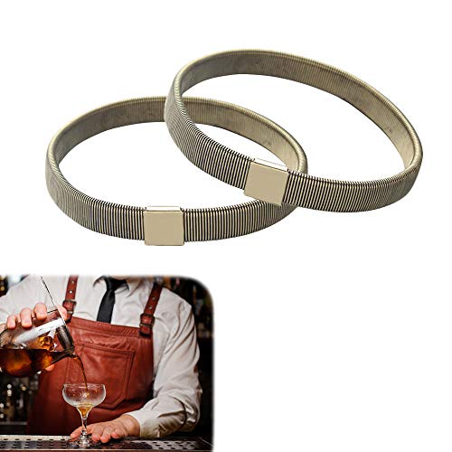 CHENGZI Rutschfeste Hemdärmel, Metall, dehnbar, elastisch, 1 Paar, bronze, Einheitsgröße