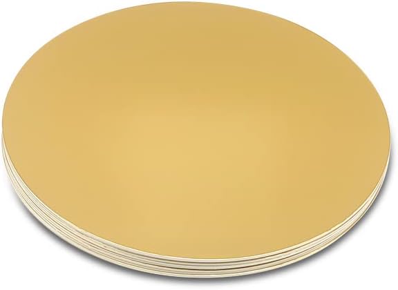 Cake Boards Rounds, 10-Pack Cake Stands Circle Base Cardboard Cakeboard(Gold, 6-Inch)