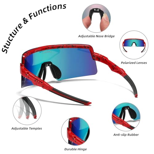 Image of Two Sizes For Adults and Youth Polarized Sunglasses Men Women Outdoor Sport Baseball Glasses UV400 Cycling Eyewear