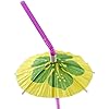 Super Z Outlet Tropical Umbrella Straws Hawaiian Beach Luau Party Decorations for Cocktails & Drinks - Pack of 48