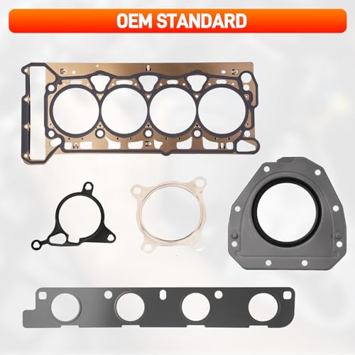 Image of 2.0T Intake Exhaust Valves & Cylinder Head Gasket Set with Bolts Compatible with 2009-2015 VW CC Jetta Eos Tiguan GTI Passat, Audi A3 A4 A5 A6 Q5 TT 2.0L L4 Engine Replace# 06D109601M 06D109611H