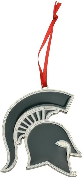 Collegiate Pulse Michigan State Spartans Spartan Head Metal Christmas Ornament