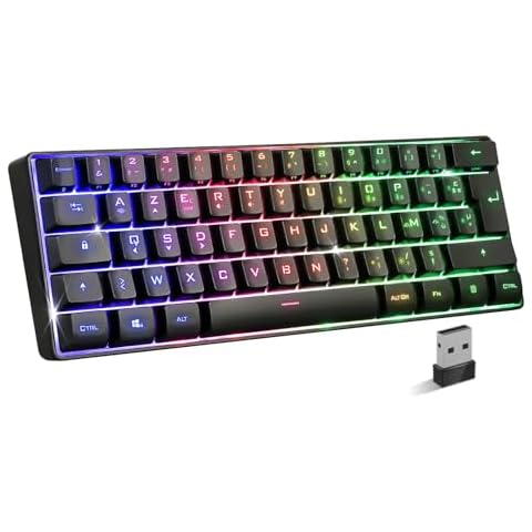 Spirit Of Gamer - Elite K50, Clavier Gamer TKL sans Fil & Bluethooth Rechargeable Cover
