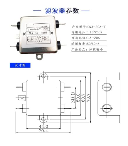 Purificateur monophasé CW3-6A-T d'une précision absolue pour réseau 220V - 3
