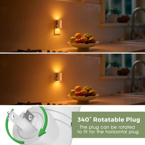 Image of L LOHAS LED Amber Night Light, Yellow Nightlight,Rotating,Dimmable 50 /100LM