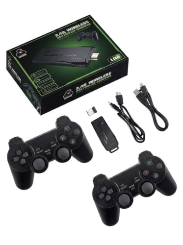 Image of RETROGOODS Game Stick Lite 4K HDMI Retro Game Console, 20000+ Classic Games, 2 Wireless Controllers, Plug & Play TV Video Game System, Supports PS1 /GBA /Arcade & More, Gift for Kids & Adults