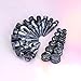 Longbeauty 24pcs Big Gauges Kit Ear Stretching Kit 00G-20mm Acrylic Tapers Plugs Body Piercing Set (Marble Black)