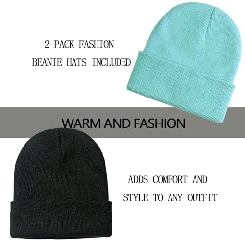 Image of ZOORON 1&2 Pack Beanie for Men Women Slouchy Beanie Hats Winter Knit Caps Soft Ski Hat Unisex