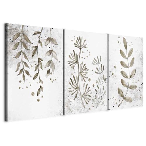 murando - Cuadro en Lienzo Ramas 120x60 cm - Impresion en calidad fotografica impresión de 3 piezas en material tejido no tejido - impresión artística - imagen gráfica Flores b-C-0222-b-e