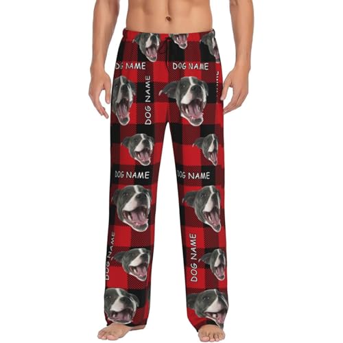 Custom Pajama Pants with Pockets for Women Men Personalized Plaid PJ Pants with Face Photo Christmas Pajamas Multi Size2
