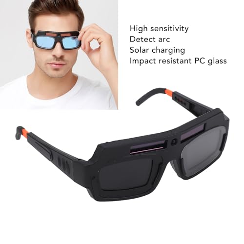 Óculos de Soldagem Com Escurecimento Automático, óculos de Soldador, Escuridão Ajustável, Alta Sensi