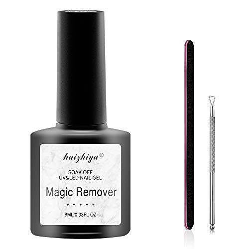 Magic Nail Polish Remover Kit, Gel Nail Polish Remover, Professional and Quickly Removes Soak-Off Gel Polish, Manicure Tools for Fingernail Toenail