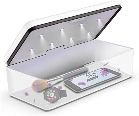 UV Light Sanitizer Box, UV LED Sterilizer Beauty Storage Box for Mobilephone, Nail Tool, Makeup Tools with 8 UVC LEDs 59S S2 Christmas Gift for Family Women