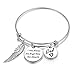 Ensianth Dad Memorial Jewelry I Used to Be His Angel Now He's Mine Bangle Jewelry Sympathy Gift for Her with Angel Wing (Angel bangle)