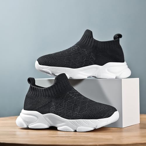 CERYTHRINA Kids Slip On Running Tennis Shoes Breathable Mesh Athletic High Top Casual Sports Walking Shoes Toddler/Little Kids/Big Kids4