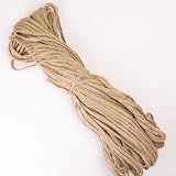 Corda di canapa, corda di iuta naturale per artigianato, imballaggi, decorazioni per matrimoni, progetti fai da te, nastro da imballaggio rustico (A-100 m)