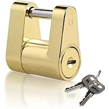 CZC AUTO Trailer Lock Dia 1/4 Inch, Coupler Lock 3/4 Inch Span Trailer Hitch Lock with Keys Trailer Coupler Lock for Tow Boat RV Truck Cars Coupler, 2 Pack