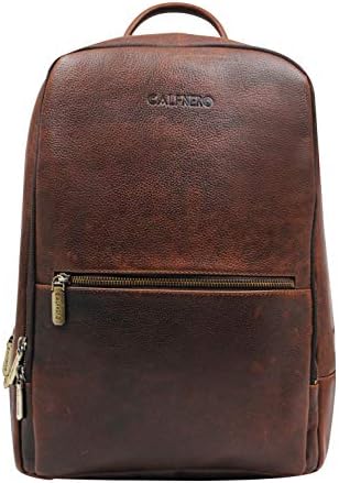 Genuine Leather Backpack-Leather Rucksack-Leather Tracking Bag-Leather Office Backpack by Calfnero.