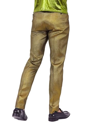 Barabas Men's Solid Color Shiny Textured Luxury Chino Pants 2cp31054